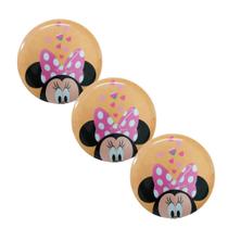 Kit 3 Pratos Raso Infantil Criança Disney Minnie Melamine Kit 3 Pratos Raso Infantil Criança Disney Minnie Melamine