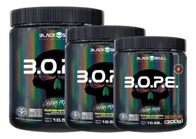 Kit 3 Pre Treino Bope 300g Black Skull Frutas Amarela