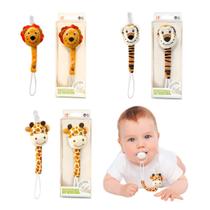 Kit 3 prendedores de chupeta safari Kit 3 prendedores de chupeta safari