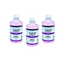 Kit 3 Prep 500ml X&D Preparador Bactericida Para Higienizar As Unhas - Showbela