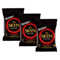 Kit 3 Preservativo Blowtex Skyn Texturizado 3 Unidades Kit 3 Preservativo Blowtex Skyn Texturizado 3 Unidades