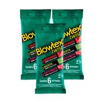 Kit 3 Preservativo Blowtex Twist 6 Unidades