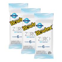 Kit 3 Preservativo Blowtex Zero Mais Fino 6 Unidades