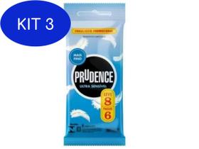 Kit 3 Preservativo Camisinha Prudence Sensivel Pele Com Pele