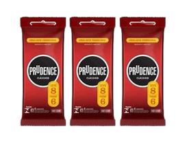 Kit 3 Preservativo Prudence Clássico LV8/PG6