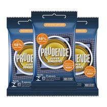 Kit 3 Preservativo Prudence Super Sensitive 3 Unidades