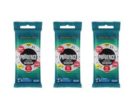 Kit 3 Preservativo Prudence Texturizado Retardante