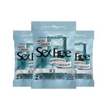 Kit 3 Preservativo Sex Free Ice 3 Unidades