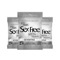Kit 3 Preservativo Sex Free Sensitive Mais Fino 3 Unidades Kit 3 Preservativo Sex Free Sensitive Mais Fino 3 Unidades