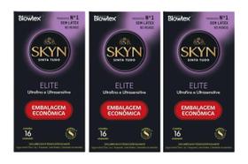 Kit 3 Preservativo Skin Elite C/16 Un - Blowtex