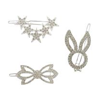 Kit 3 Presilhas Cabelo Strass Penteado Casamento Prendedor