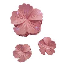 Kit 3 Presilhas Piranha Flor Blogueira Tamanhos Variados Cor:Romântica