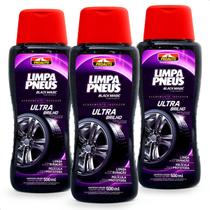Kit 3 Pretinhos Automotivo Limpa Pneus Classic Ultra Brilho Proauto 500ml Kit 3 Pretinhos Automotivo Limpa Pneus Classic Ultra Brilho Proauto 500ml