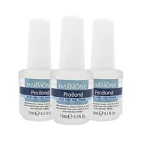 Kit 3 Pro Bond Harmony Prep De Unhas Primer Gelish 15ml