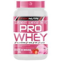 Kit 3 Pro Whey Fisionutri 900G Mousse De Morango