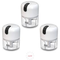 Kit 3 Processador Triturador de Alimentos 250ml Eletrico Kit 3 Processador Triturador de Alimentos 250ml Eletrico