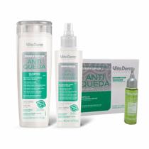 Kit 3 Produtos Antiqueda Vitaderm Terapia Capilar