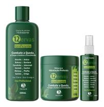 Kit 3 Produtos Hidratação Tonificante 12 Ervas Trihair