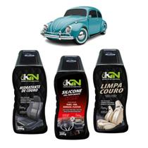 Kit 3 produtos limpa couro restauração interna carro perfume