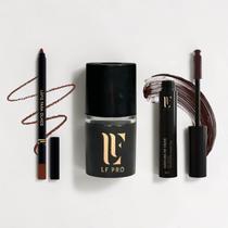 Kit 3 Produtos Olhar Marcante LF Pro Máscara Marrom + Lápis Marrom + Apontador Kit 3 Produtos Olhar Marcante LF Pro Máscara Marrom + Lápis Marrom + Apontador
