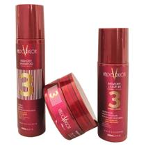 Kit 3 Produtos para Cabelos Cacheados - Shampoo + Máscara + Ativador de Cachos