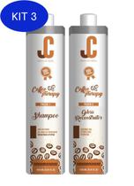 Kit 3 Progressiva Coffe-Jc Café Alisa 100% Cresce Cabelos