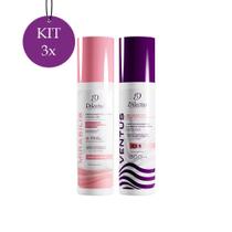 Kit 3 Progressiva Mirabilis 300ml + 3 Shampoo Antirresíduo Ventus 300ml