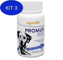 Kit 3 Promun Dog Tabs 105g Organnact 60 tabletes