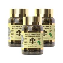 Kit 3 Própolis Verde Gold 87% Wax Green 90 Cápsulas 500mg