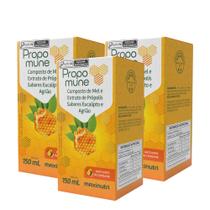 Kit 3 Propomune Xarope Própolis Eucalipto 150 ml Maxinutri