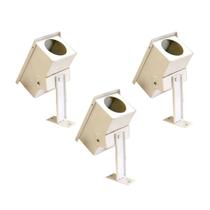 Kit 3 Proteções Reforçadas Câmera Segurança bullet 11x23x9cm