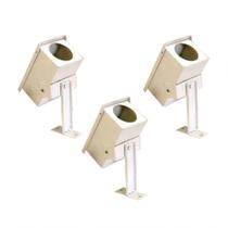 Kit 3 Proteções Reforçadas Câmera Segurança Bullet 11X23X9Cm