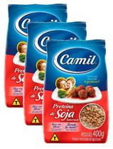 kit 3 Proteína de Soja Texturizada Escura Camil Pacote 400g