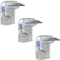 Kit 3 Protetor Contra Surtos 3 Pinos 10a Transp - Clamper