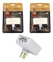 kit 3 Protetor Raios Contra Surto Queda Energia Descarga Eletrica Para Eletrodomésticos 110v - pw