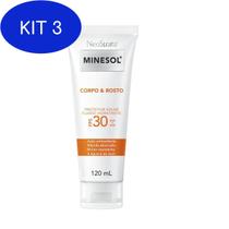 Kit 3 Protetor Solar Corpo E Rosto Neostrata Minesol Fps30