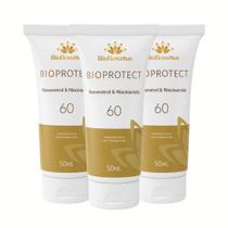 Kit 3 Protetor Solar Facial Melasma, Manchas De Sol, Acne Toque Seco Bioprotect BIOFLORATTUS