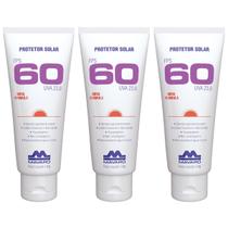Kit 3 Protetor Solar FPS 60 Bloqueador Profissional 120g Nova Fórmula Mavaro