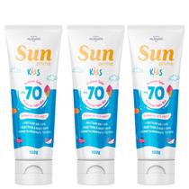 Kit 3 Protetor Solar Kids Loção Sun Prime FPS70 100G - My Health Kit 3 Protetor Solar Kids Loção Sun Prime FPS70 100G - My Health