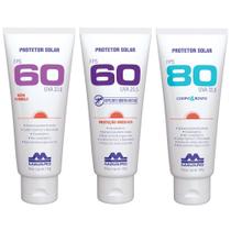 Kit 3 Protetor Solar Profissional FPS 60 - 80 Bloqueador Mavaro Cremoso