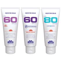 Kit 3 Protetor Solar Profissional FPS 60 - 80 Bloqueador Mavaro Cremoso