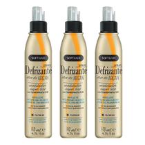 Kit 3 Protetor Térmico para Cabelo Defrizante Liso Termoprotetor Anti Frizz Spray Óleo de Argan Soft Hair 140ml