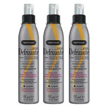 Kit 3 Protetor Térmico para Cabelo Spray Defrizante com Queratina Soft Hair 140ml