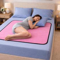 Kit 3 Protetores de Colchão Laváveis 100x70 Impermeáveis, Absorventes, Infantil e Geriátrico ROSA