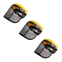 KIT 3 Protetores Faciais Tela Aço Operador Roçadeira - Sanre