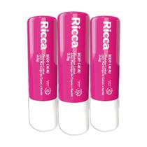 Kit 3 Protetores Labiais Manteiga Cacau Karité FPS15 Ricca