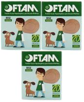 Kit 3 Protetores Ocular Oftam Pequeno Bege Cx C/20 Unidades