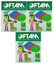 Kit 3 Protetores Ocular Oftam Pequeno Colorido 20 Unidades