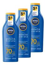 Kit 3 Protetores Solar Protect & Hidrata Fps70 200ml Nivea