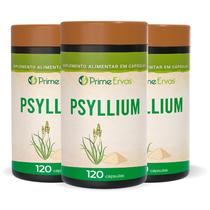 Kit 3 Psyllium 500mg 120 Cápsulas Prime Ervas